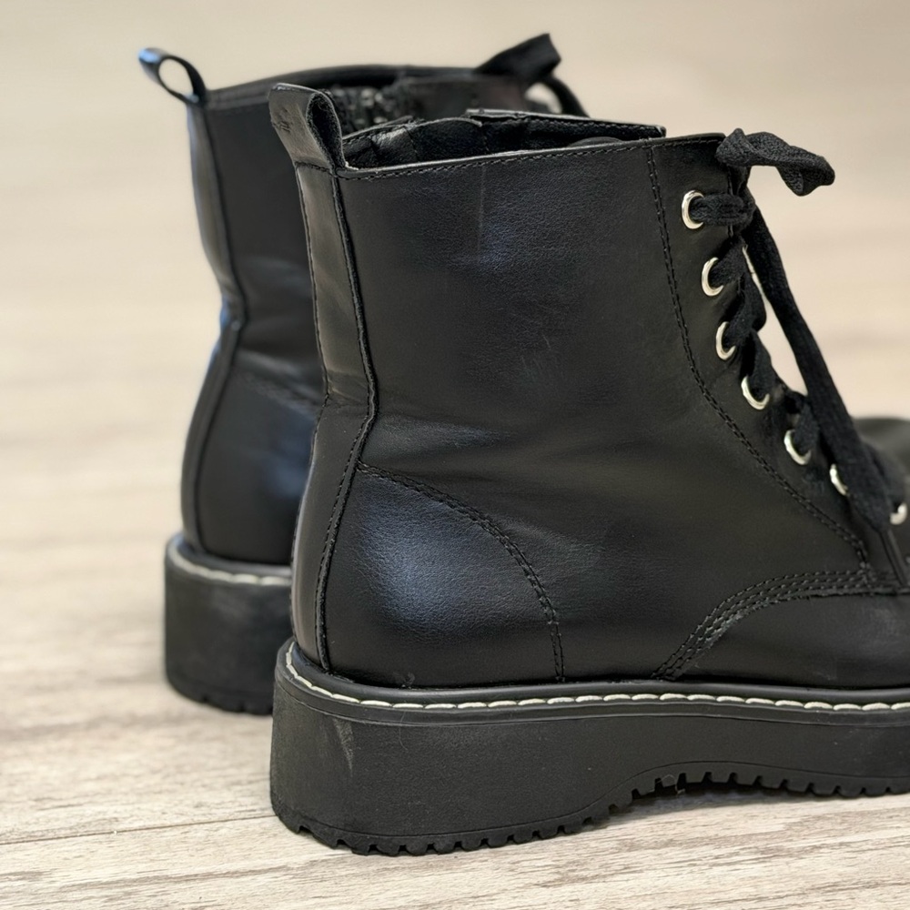 Madden Girl Black Combat Boots - Picture 7 of 10